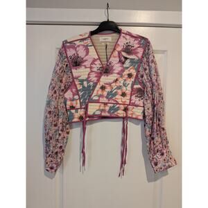 $500 BNWT Isabel Marant Etoile Haut / Top Halita Quilted Wrap Size FR38